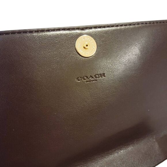 Coach Flap Belt Bag In Signature Canvas With Butterfly Applique & Gold Chain - Picture 11 of 12